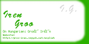 iren groo business card